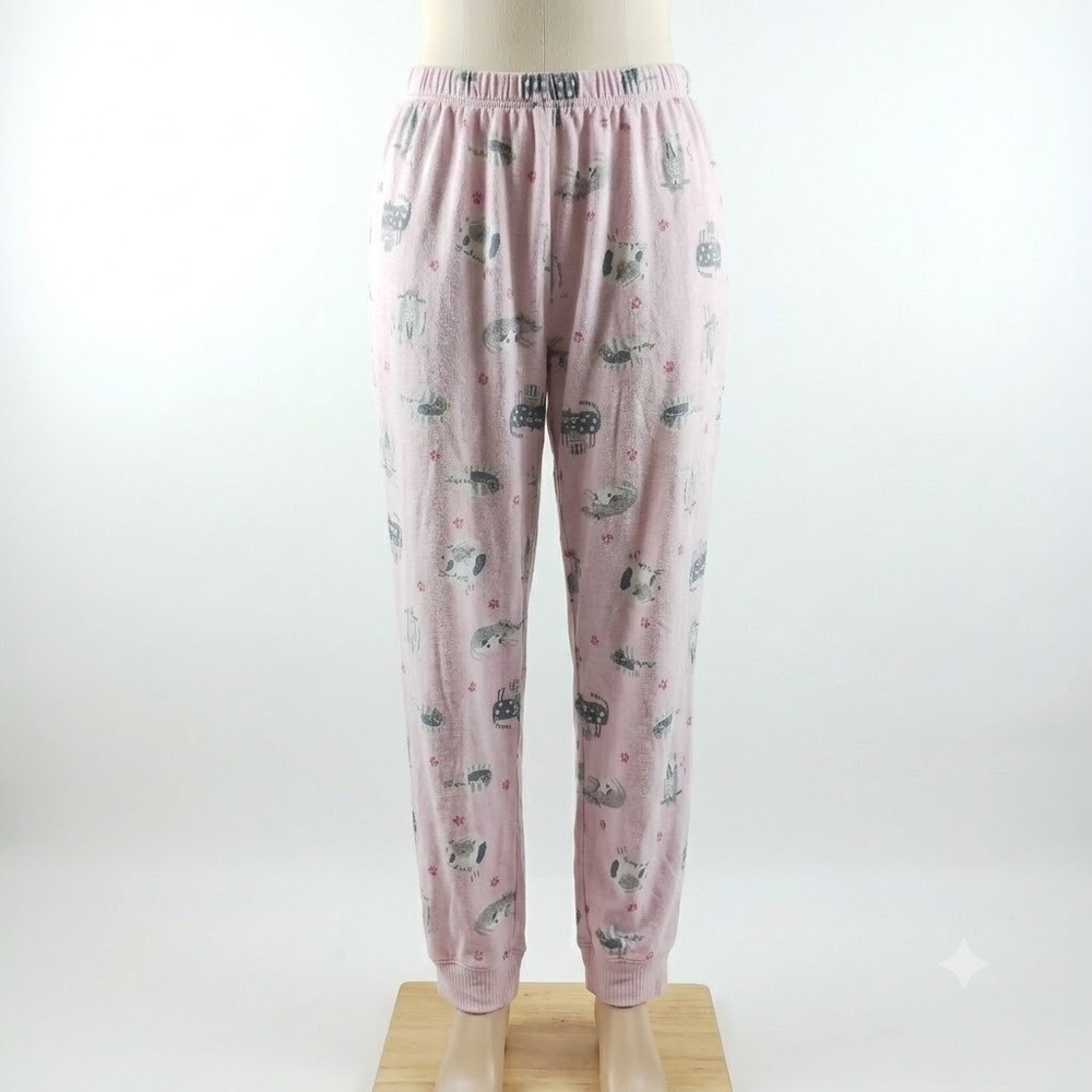 Secret Treasures Pink Cat Print Pajama Jogger Pants Small 4-6 Sleepwear